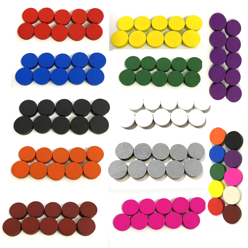 Board Game Verdant - 100 조각 직경 15*5MM 나무 전당포