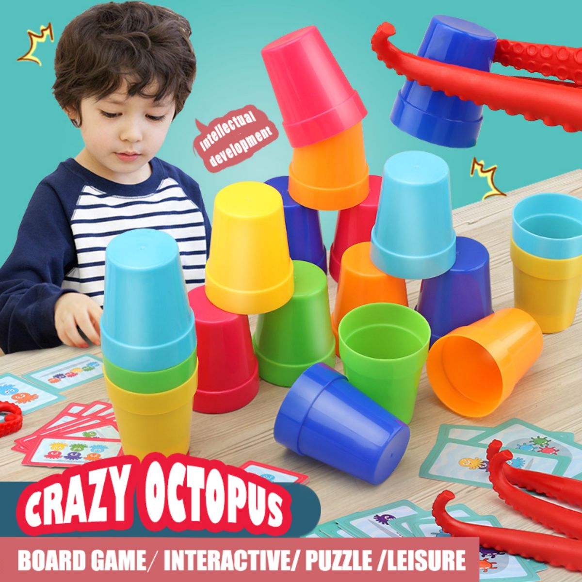 Board Game Quick - Crazy Octopus 부모와 자녀 상호 작용