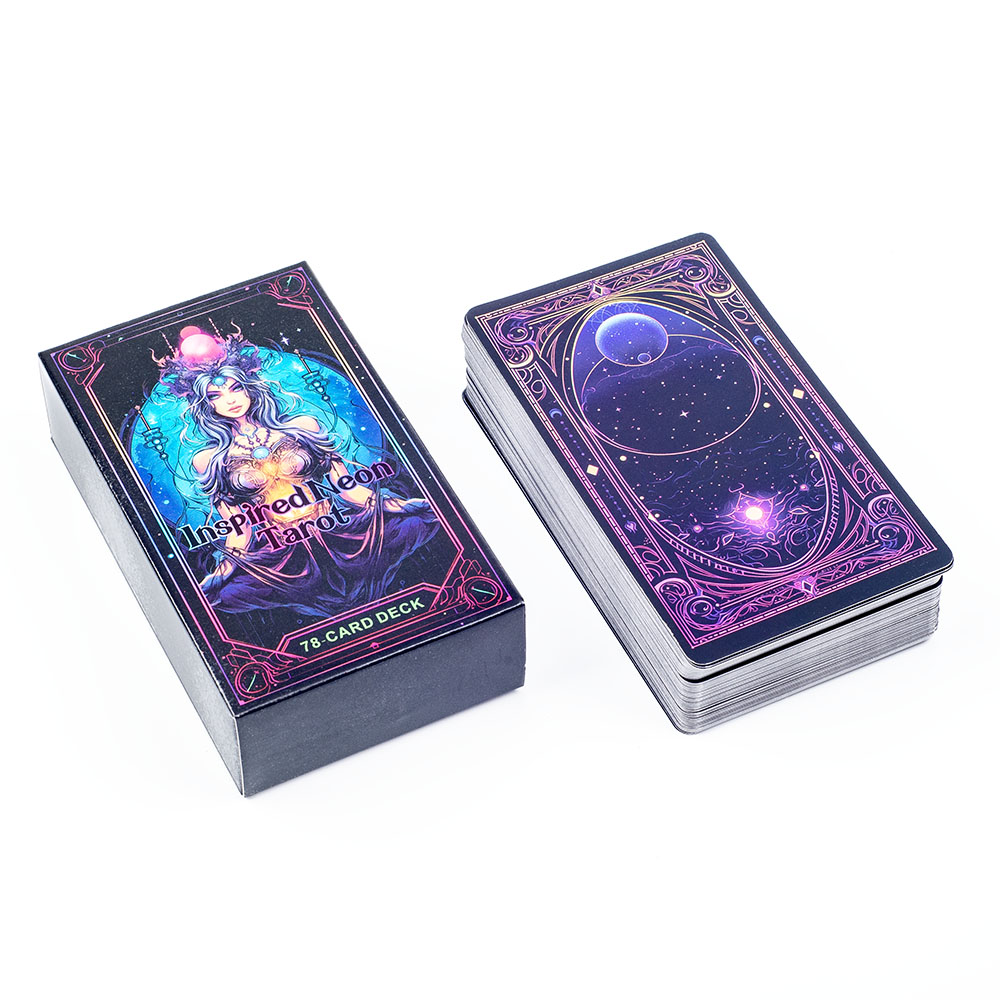Board Game Quest - 영감을 주는 네온 타로 카드 78장