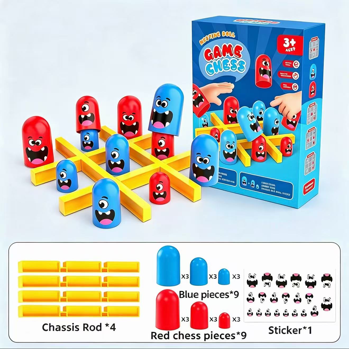 Board Game Word - 틱택토 이트앤비사이즈 스태킹 컵 듀얼 배틀
