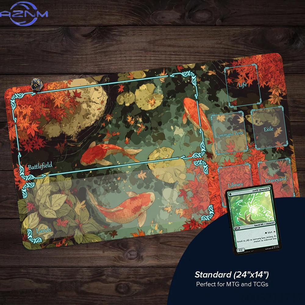 아트 감성의 잉어 무늬 디자인 MTG 플레이매트 매직  - Play Mat Neoprene 리뷰 및 가격