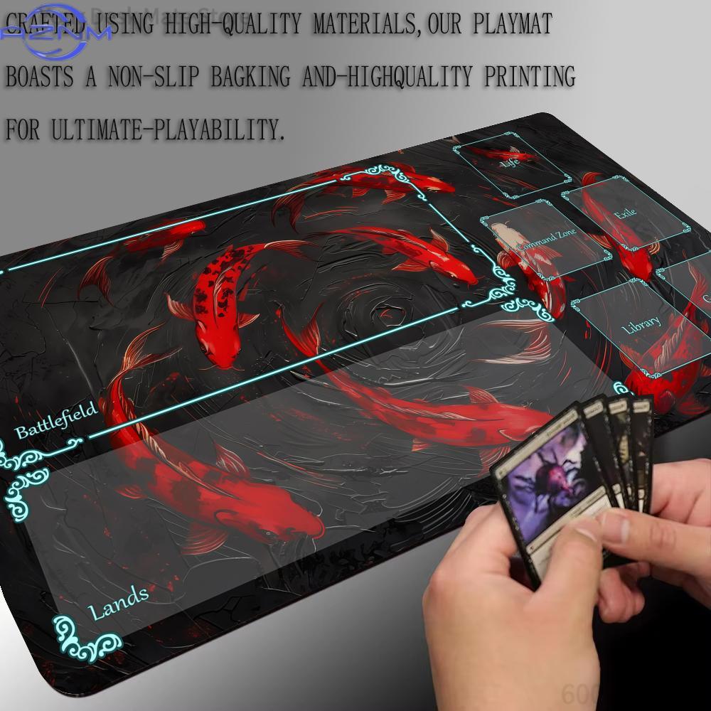 아트 감성의 잉어 무늬 디자인 MTG 플레이매트 매직  - Play Mat Neoprene 리뷰 및 가격