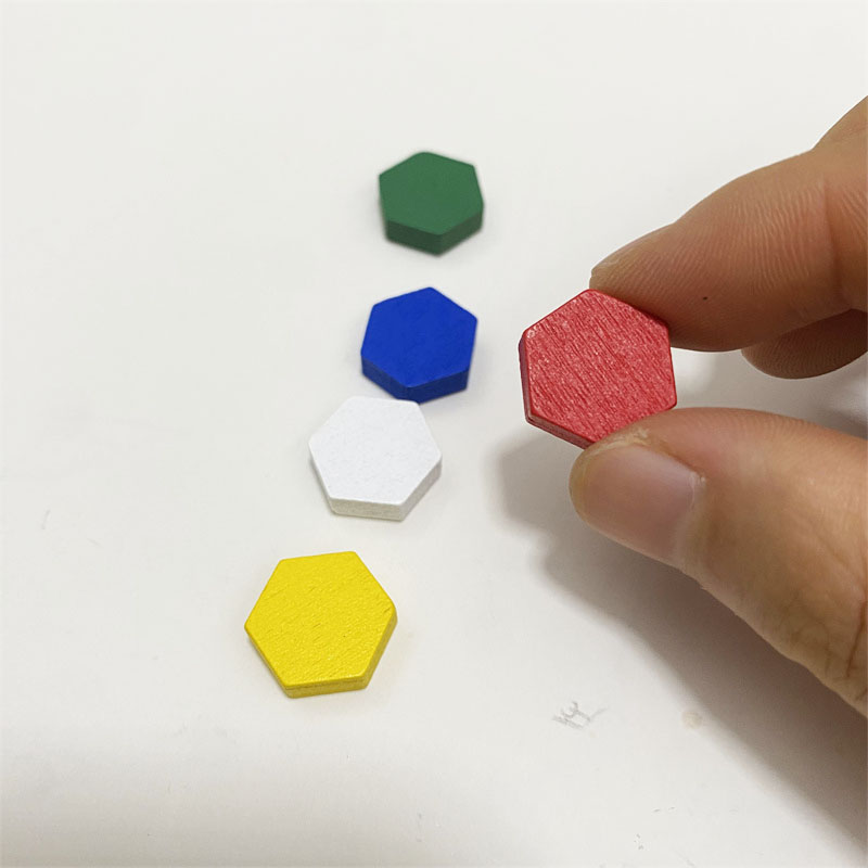 50 조각 나무 육각 프리즘 게임 마커 토큰 보드 게임 - Board Game Verdant 리뷰 및 가격