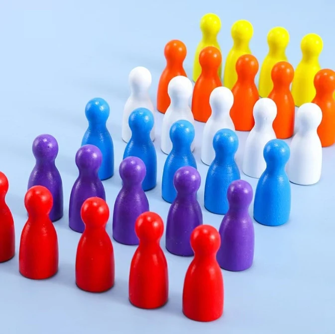 100 Pcs 다채로운 나무 체스 마커 24x12mm  - Board Game Verdant 리뷰 및 가격