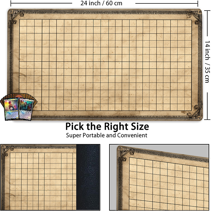 빈티지 그리드 테이블탑 게임 매트 매직 파티 게임 매트 - Play Mat Neoprene 리뷰 및 가격