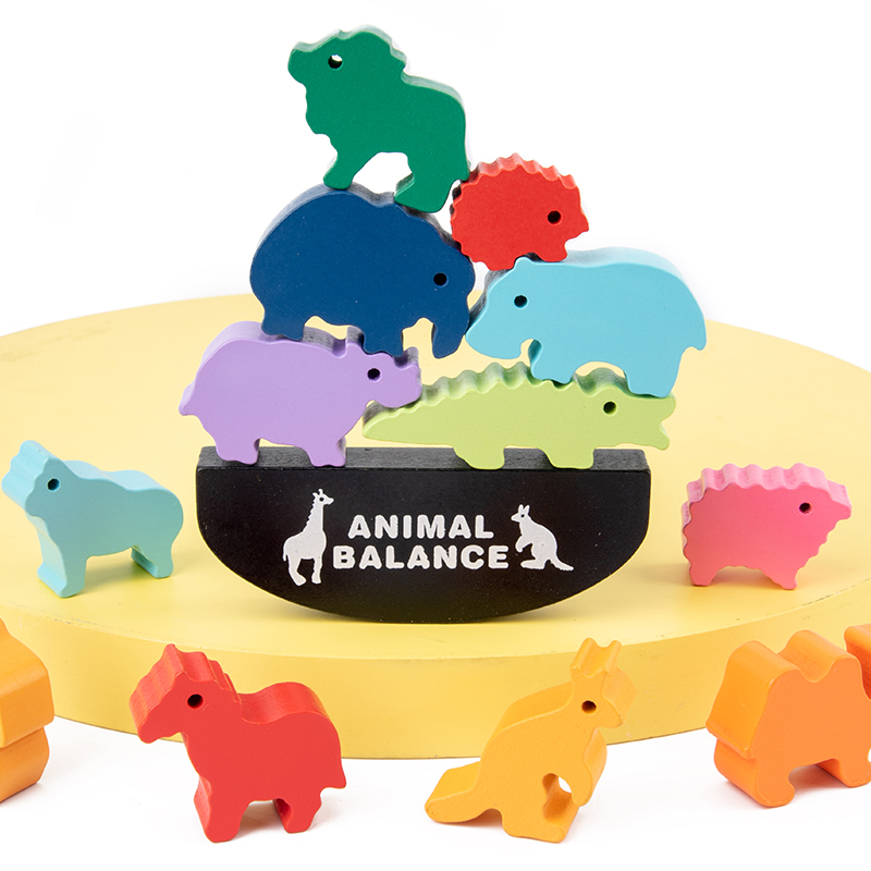 몬테소리 어린이용 나무 동물 균형 블록 보드 게임 장난 - Board Game Word 리뷰 및 가격