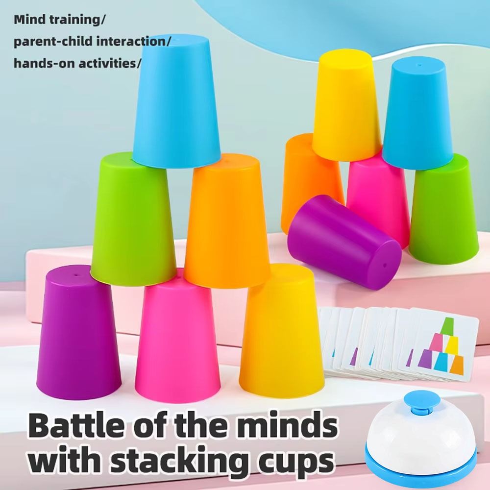 컬러 학습 스태킹 컵 게임 교육 지능 계발 보드 게임  - Board Game Quick 리뷰 및 가격
