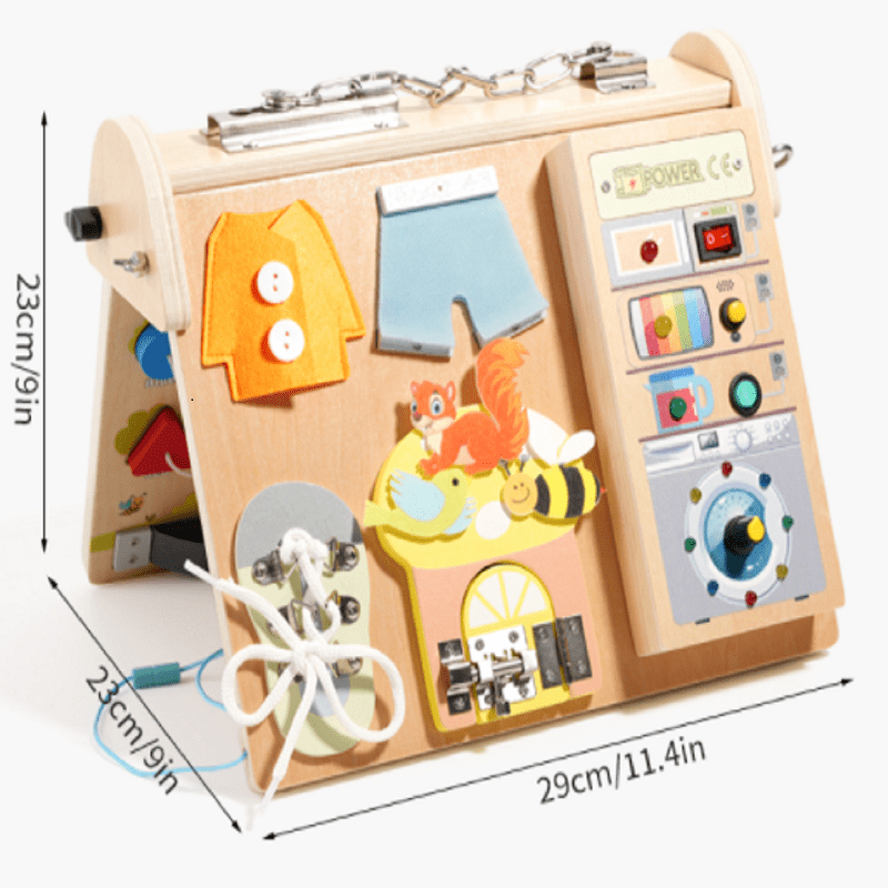 LED 조명이 있는 나무 4-in-1 비지보드, 유아  - Board Game Life 리뷰 및 가격