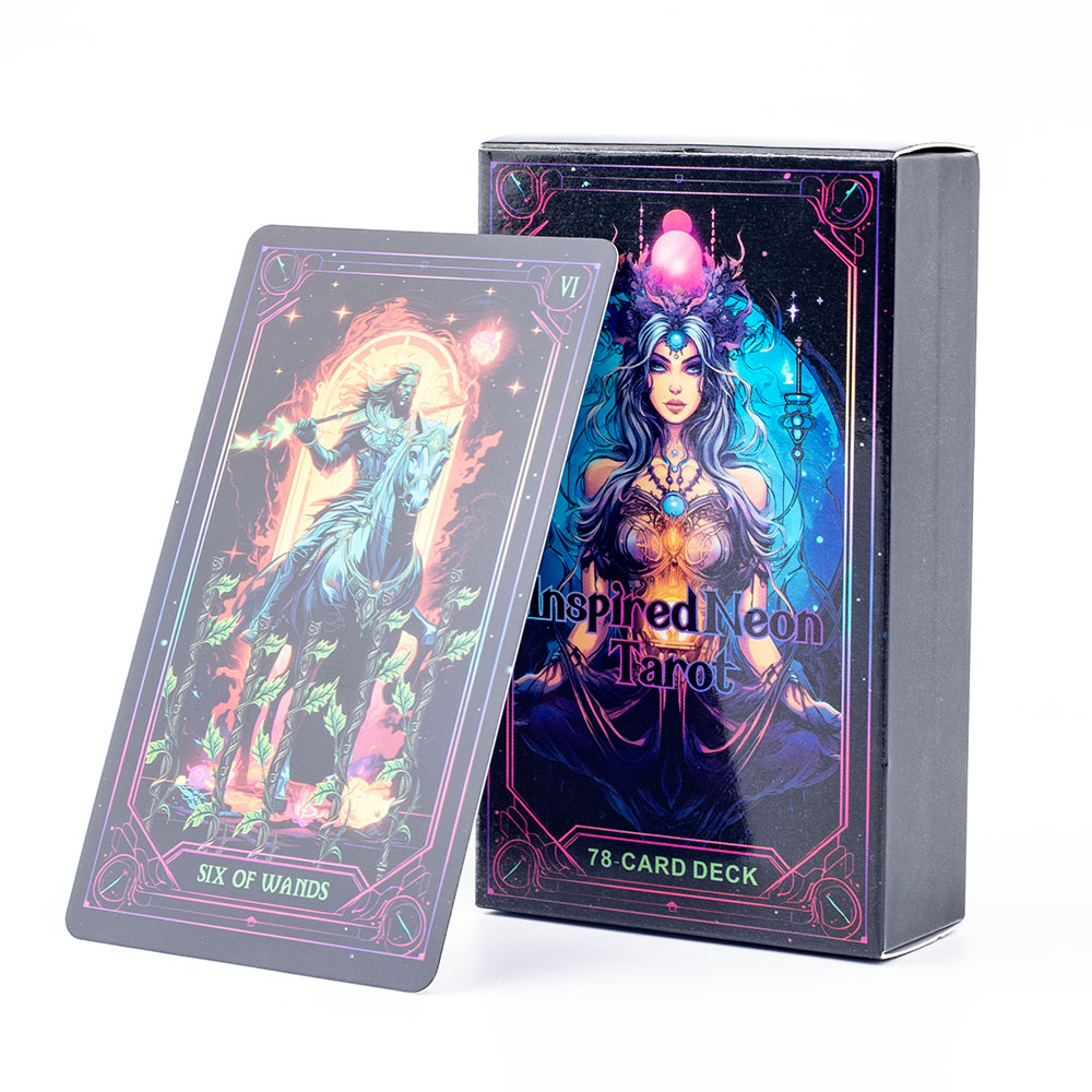 영감을 주는 네온 타로 카드 78장 영어 비전 점술 에 - Board Game Quest 리뷰 및 가격
