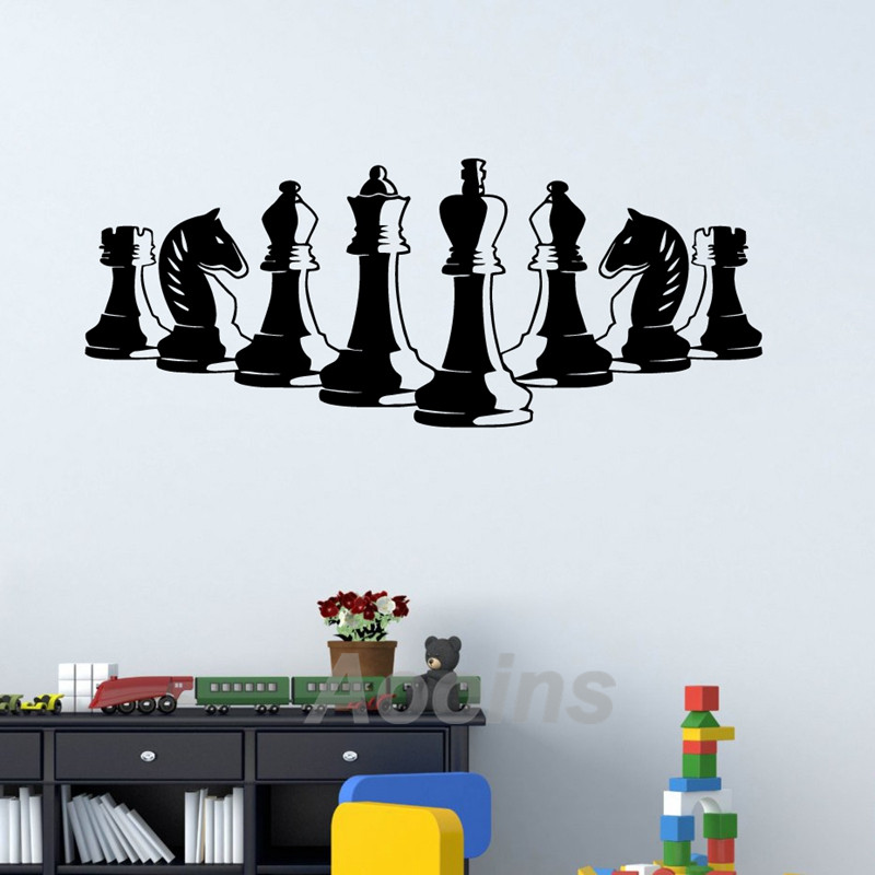 체스 조각 벽 데칼, 침실 장식 전략 보드 게임 인테리 - Board Game Wingspan 리뷰 및 가격
