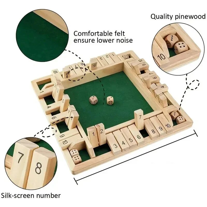 디럭스 4면 10 숫자 상자 보드 게임 세트 주사위 파 - Board Game Organization 리뷰 및 가격
