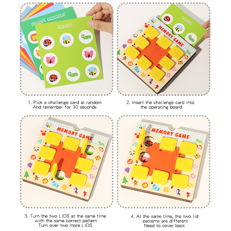 어린이를위한 나무 메모리 체스 장난감 논리적 사고 훈련 - Board Game Word 리뷰 및 가격