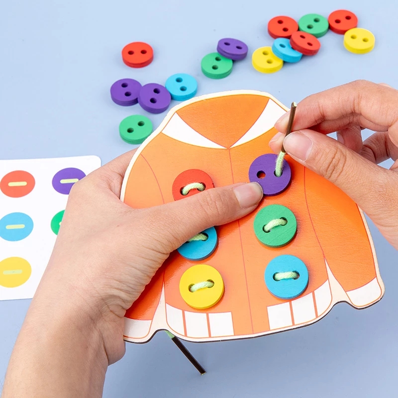 몬테소리 교육용 기본 생활 기술 학습 및 의류 스레딩  - Board Game Life 리뷰 및 가격